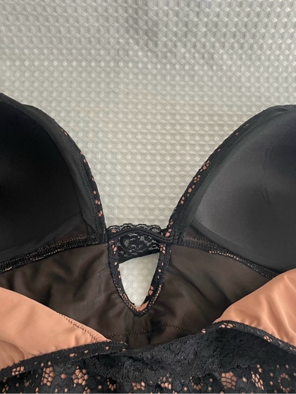 🖤Meet Curve Sexy Black Lace Pattern One-Piece Swimsuit with Nude Lining NWT🖤 - Picture 3 of 8